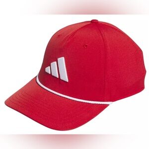 Adidas Men's Tour Five-Panel Golf Cap Bold‎ Red hat Emblem one size fits most